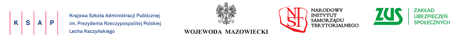 Loga KSAP, Wojewody Mazowieckiego, Narodowego Instytutu Samorządu Terytorialnego, Zakładu Ubezpieczeń Społecznych